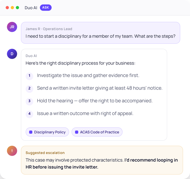 AI Assistant - duo-ai-ask chat