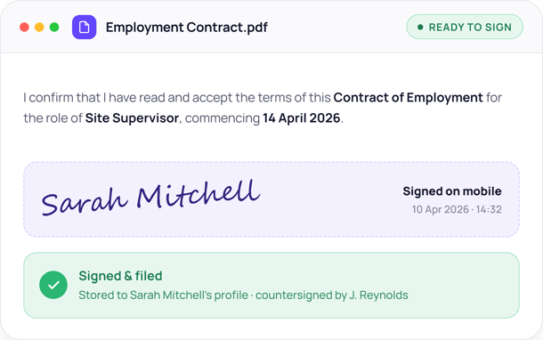 Contracts and Agreements - e-signature