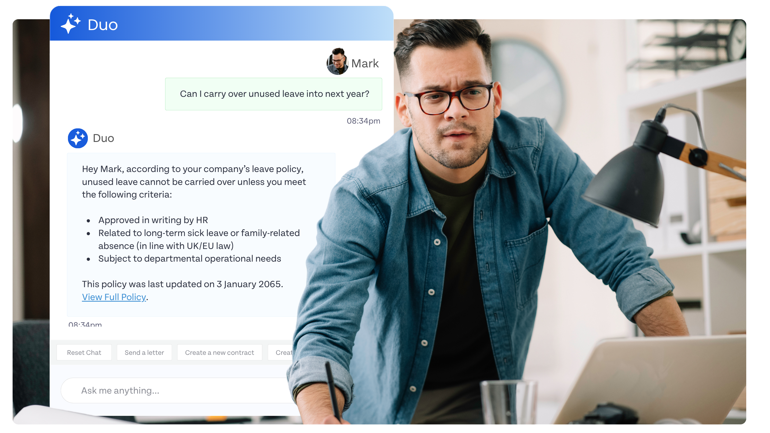 HR Duo AI Assistant Leave Enquiry