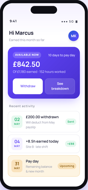 Payroll and Finance - payslip-mobile dashboard