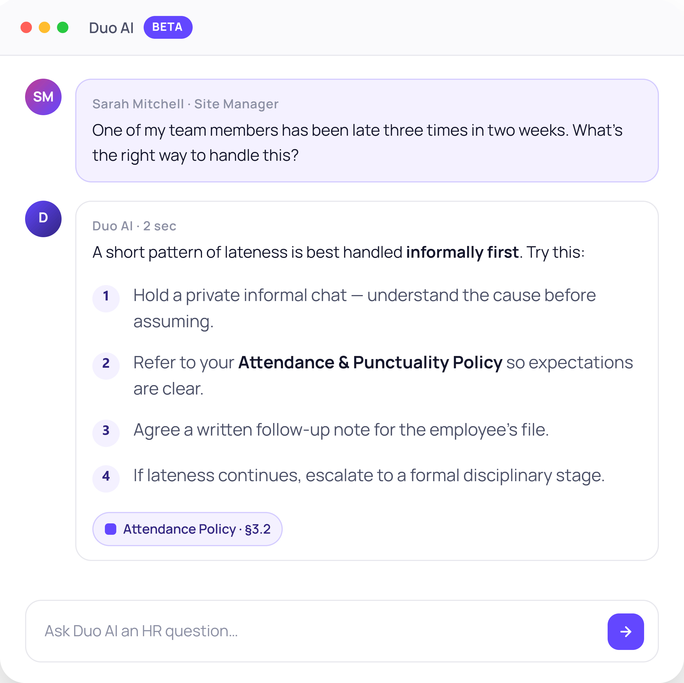 AI Assistant - duo-ai-chat with AI