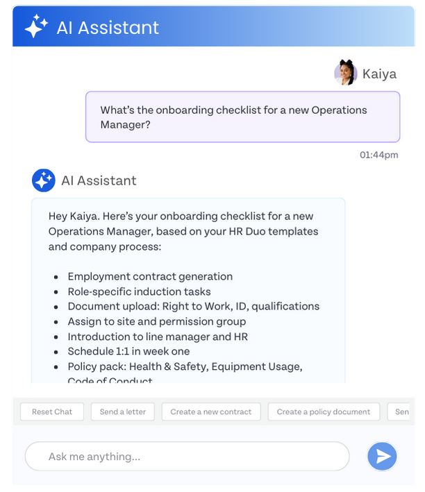 HR Duo AI Prompt Onboarding