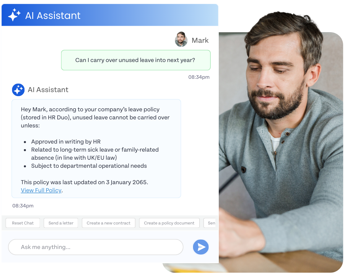 HR Duo ai prompt leave policy